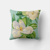 トレンディーマグノリアフローラアート装飾装飾用クッション クッション (裏面)