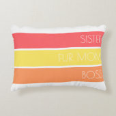 トレンディーマザーズデイタイポグラフィとフローラ アクセントクッション (正面)