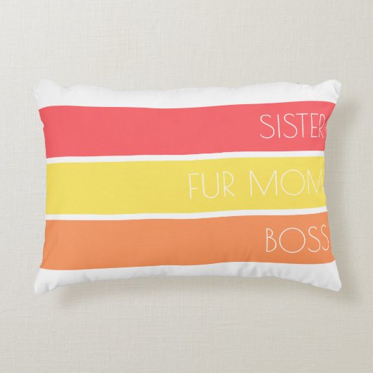 トレンディーマザーズデイタイポグラフィとフローラ アクセントクッション (正面)