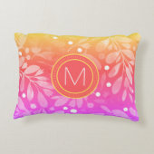 トレンディーマザーズデイタイポグラフィとフローラ アクセントクッション (裏面)