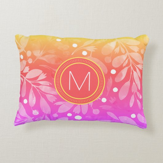 トレンディーマザーズデイタイポグラフィとフローラ アクセントクッション (裏面)