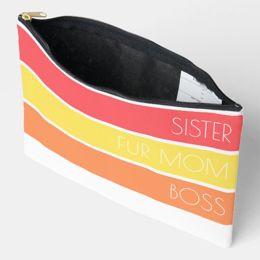 トレンディーマザーズデイタイポグラフィトイレタリーバッグ アクセサリーポーチ (見開き)