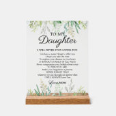 トレンディーマザートゥドーター勇気付けられることわざ アクリルサイン (正面)