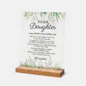 トレンディーマザートゥドーター勇気付けられることわざ アクリルサイン (傾斜)