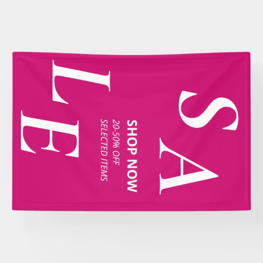 トレンディーマゼンタセールシンプルストアビジネス広告 横断幕 (横)