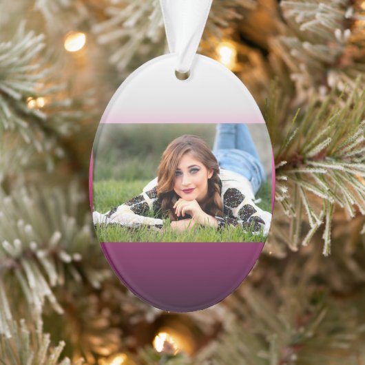 トレンディーマゼンタマルーンmarsala burgundy グラデーション オーナメント (ツリー)