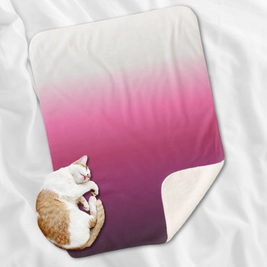 トレンディーマゼンタマルーンmarsala burgundy グラデーション シェルパブランケット