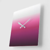 トレンディーマゼンタマルーンmarsala burgundy グラデーション スクエア壁時計 (傾斜)