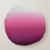 トレンディーマゼンタマルーンmarsala burgundy グラデーション ラウンドクッション (裏面)