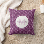 トレンディーマゼンモノグラムのタ名紫ハートドット クッション (ブランケット)