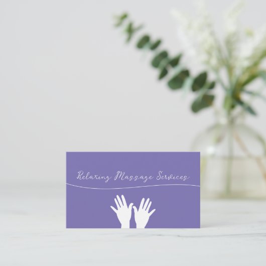 トレンディーマッサージサービスアポイントメント名刺 名刺 (スタンド正面)