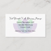 トレンディーマッサージセラピストロータスグラフィック 予約カード (正面)