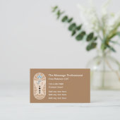 トレンディーマッサージセラピスト名刺デザイン 名刺 (スタンド正面)