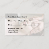 トレンディーマッサージセラピーアポイントメント名刺 名刺 (裏面)