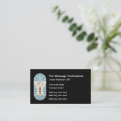 トレンディーマッサージセラピー名刺デザイン 名刺 (スタンド正面)