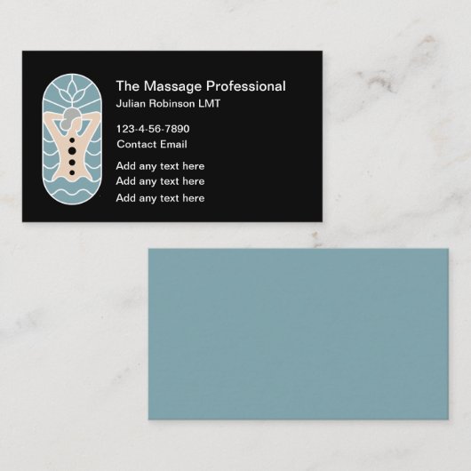 トレンディーマッサージセラピー名刺デザイン 名刺 (正面/裏面)