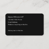 トレンディーマッサージセラピー名刺 名刺 (裏面)