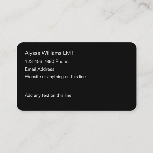 トレンディーマッサージセラピー名刺 名刺 (裏面)