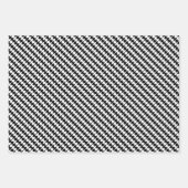 トレンディーマットブラックとホワイトパターンミニマリスト ラッピングペーパーシート (正面3)
