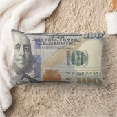 トレンディーマネー100ドル紙幣の美的通貨 ランバークッション (ブランケット)