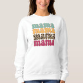 トレンディーママスウェットシャツママシャツヒョウ スウェットシャツ (正面)