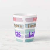 トレンディーママ私はあなたを愛するラテ カフェラテマグ (正面)