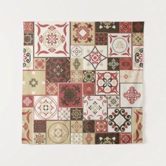 トレンディーマルサラモロッコタイルパターン タペストリー