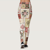 トレンディーマルサラモロッコタイルパターン レギンス (裏面)