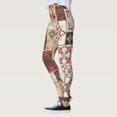 トレンディーマルサラモロッコタイルパターン レギンス (左)