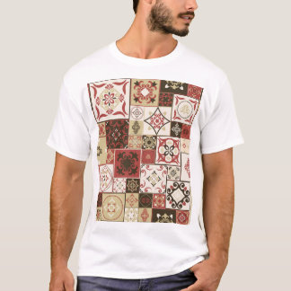 トレンディーマルサラモロッコタイルパターン Tシャツ