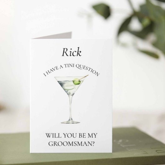 トレンディーマルティーニが私のグロムスマンのカードになる 招待状