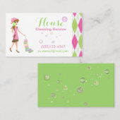 トレンディーマンガのメイドハウスクリーニングサービス 名刺 (正面/裏面)