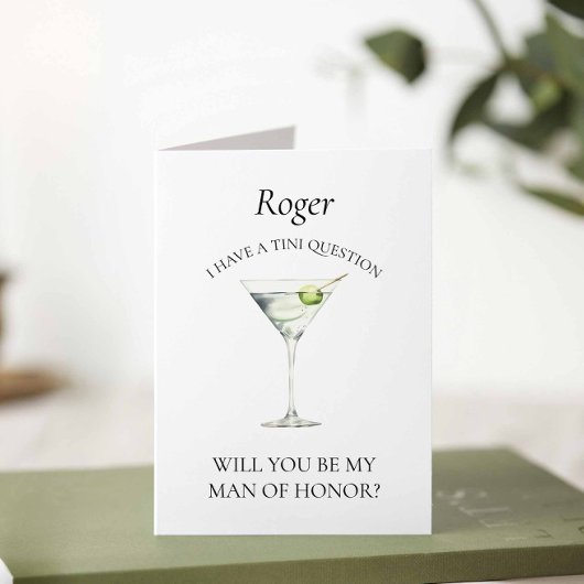 トレンディーマーティーニが名誉のカードを持って来る 招待状