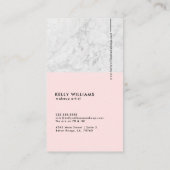 トレンディーマーブモダンル化粧アーティスト 名刺 (裏面)