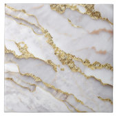 トレンディーマーブルアゲートホワイト金ゴールドコレクション タイル (正面)