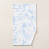 トレンディーマーブルストーンデザインと名前 バスタオルセット (ハンドタオル)