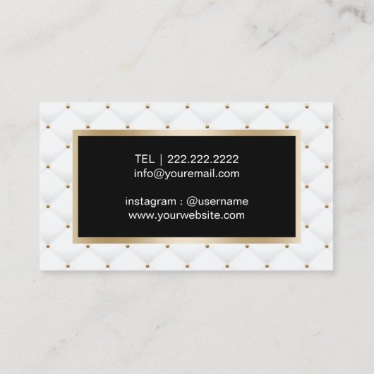 トレンディーマーブルメークアップアーティスト美容師サロン 名刺 (裏面)