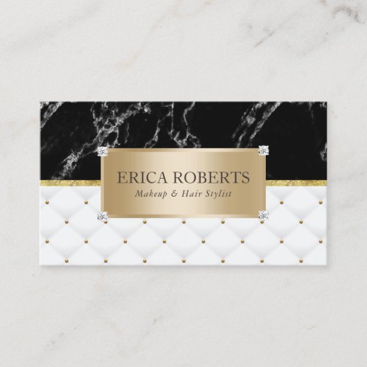 トレンディーマーブルメークアップアーティスト美容師サロン 名刺 (正面)