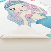 トレンディーマーメイドと珊瑚礁ブランケットを女の子のために シェルパブランケット (3/4)