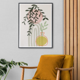 トレンディーミッドセンチュリーアートフォーボホホームデコール キャンバスプリント