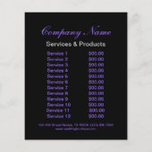 トレンディーミニマエレガントル紫モダン抽象芸術 チラシ (裏面)