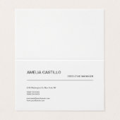 トレンディーミニマモダンリスト 名刺 (外部フラット)