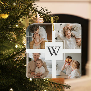 トレンディーミニマリストのコラージュ写真 セラミックオーナメント