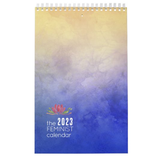 トレンディーミニマリストウォーターカラーアートフェミニスト引用文 カレンダー (カバー)