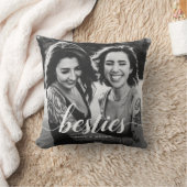 トレンディーミニマリストエレガントのScript Photo クッション (ブランケット)