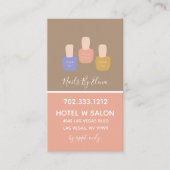 トレンディーミニマリストカラーブロックネイルサロン 名刺 (正面)