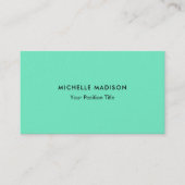 トレンディーミニマリストグリーンブルー 名刺 (正面)