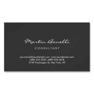 トレンディーミニマリストグレーカラービジネスカード マグネット名刺