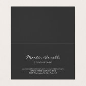 トレンディーミニマリストグレーカラービジネスカード 名刺 (外部フラット)