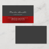 トレンディーミニマリストグレーレッドカラービジネスカード 名刺 (正面/裏面)